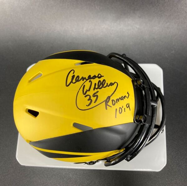 HOF - Rams Aeneas Williams Signed Rave Mini Helmet