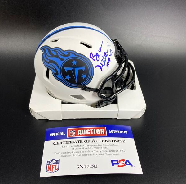 HOF - Titans Bruce Matthews Signed Mini Helmet