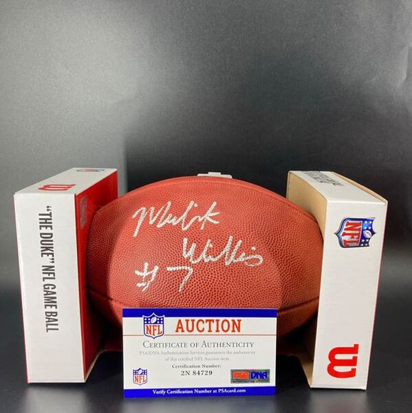 NFL - Dolphins Malik Willis Signed Authentic Football