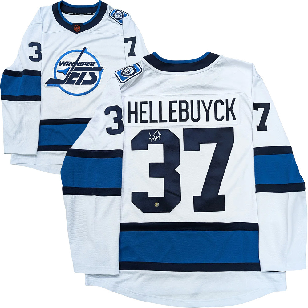 Connor Hellebuyck Autographed Winnipeg Jets Fanatics Reverse Retro 2.0 Jersey