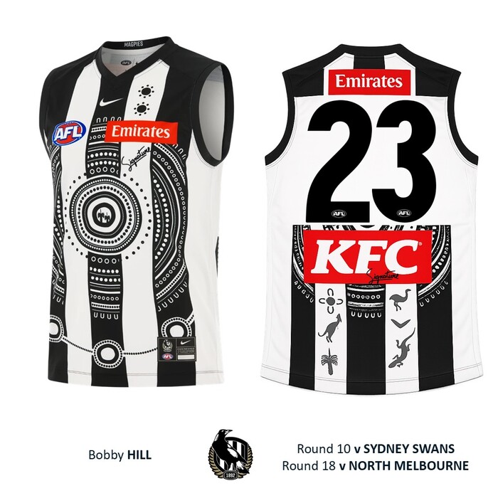 Photo of Bobby Hill #23 Collingwood 2026 Indigenous Guernsey