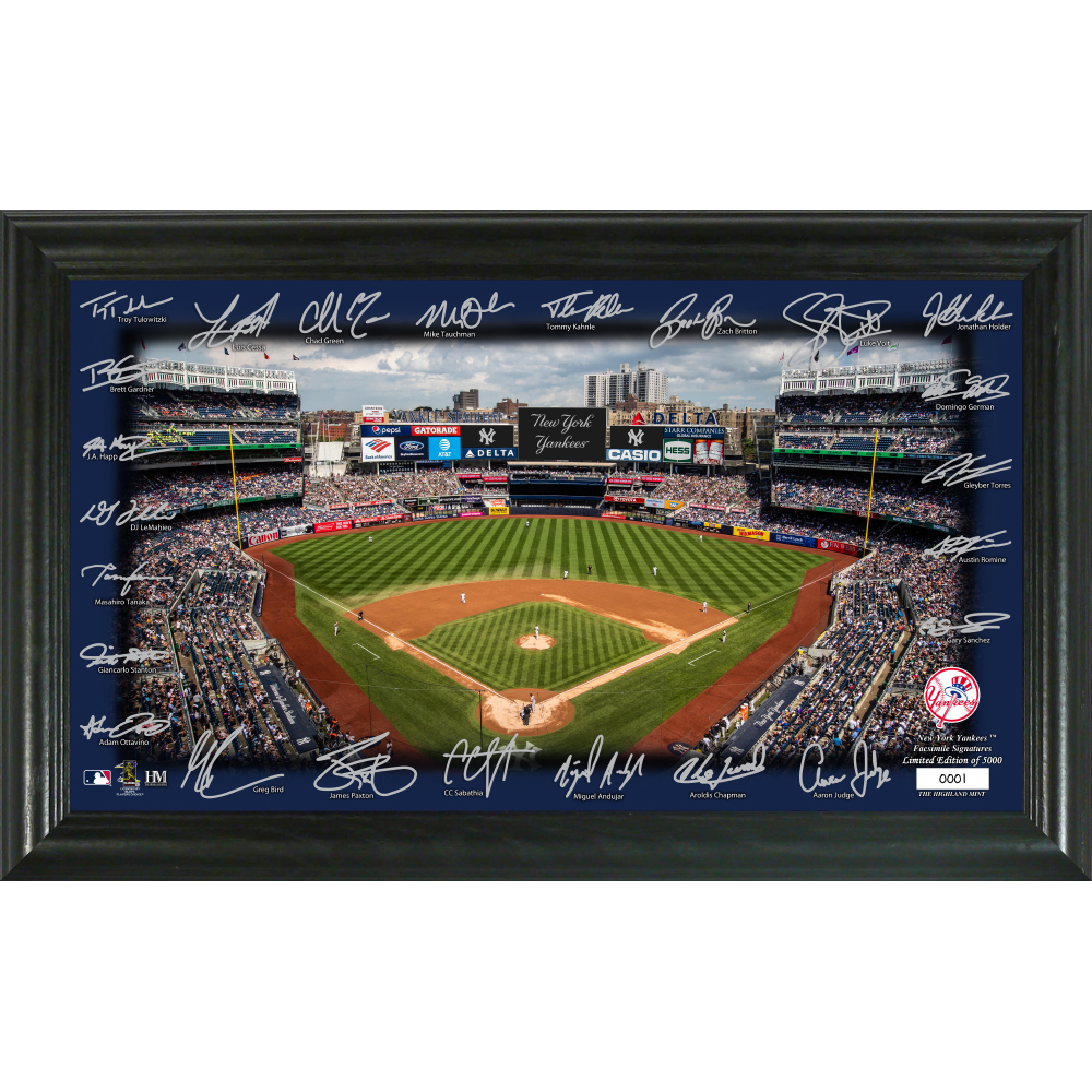 Serial 1! New York Yankees Signature Field Photo Frame MLB Auctions