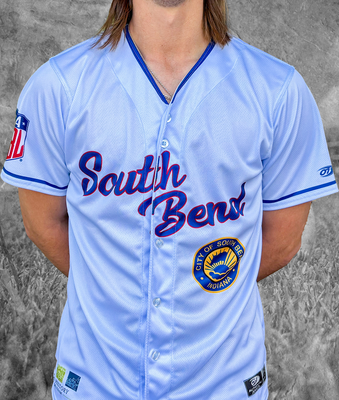 #41 Luis Rujano South Bend Cubs Authentic Game Worn All American Girls Professional Baseball League Jersey. Size 48, XL