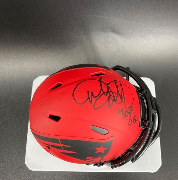 HOF - Patriots Andre Tippett Signed Rave Mini Helmet