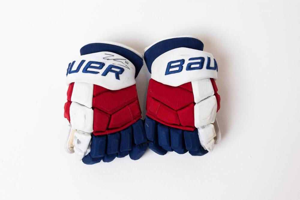Signed and Game-Used Bauer Gloves by #50 Will Cuylle - New York Rangers