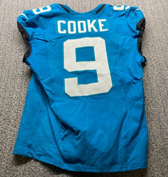 London Games - Jaguars Logan Cooke Game Worn Jersey (10/19/2025) Size 44...