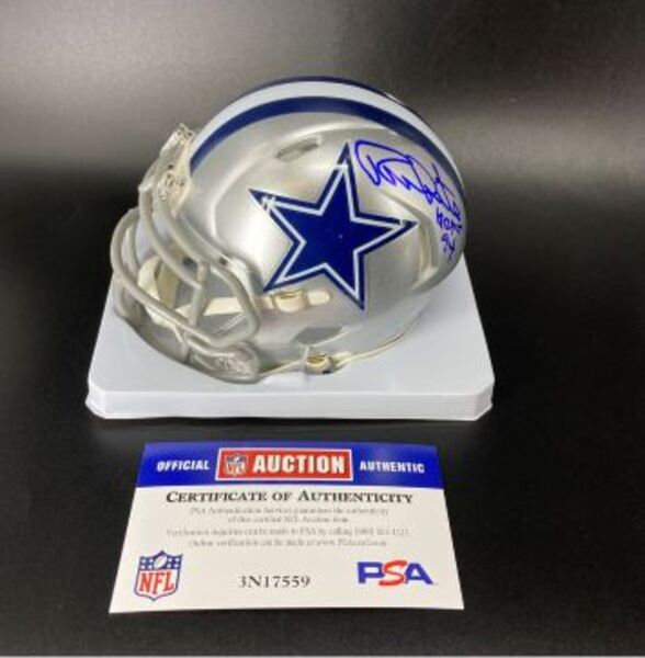 HOF - Cowboys Randy White Signed Mini Helmet