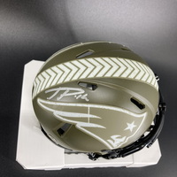 NFL - Patriots Ja'Lynn Polk Signed STS Mini Helmet