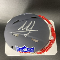 NFL - Commanders Mike Sainristil Signed Blue Shield Mini Helmet