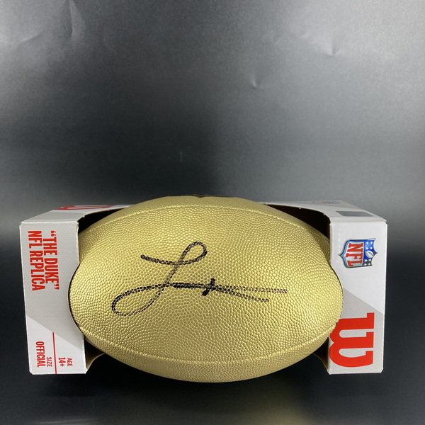 NFL - Colts Laitu Latu Signed Gold Composite Football