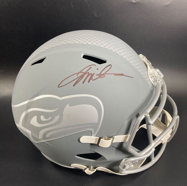 NFL - Seahawks Jalen Milroe Signed STS Replica Speed Helmet