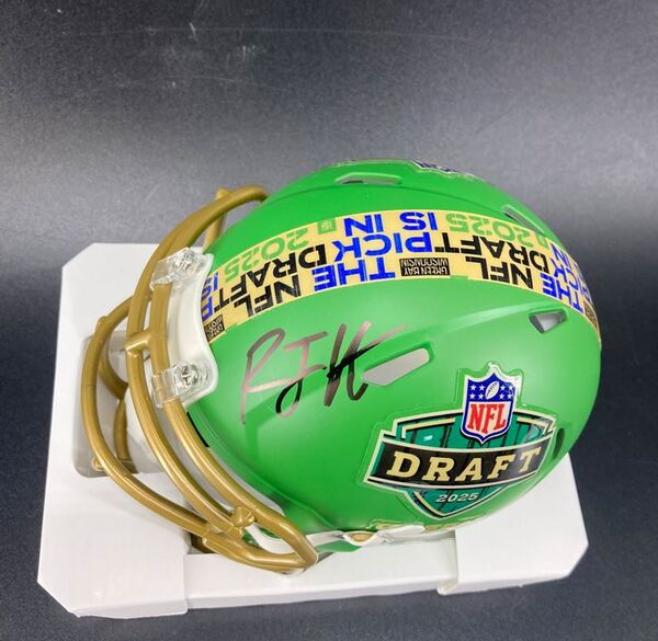 NFL - Broncos RJ Harvey Signed NFL Draft Mini Helmet