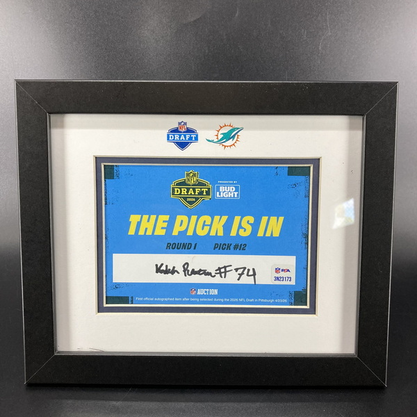 Kadyn Proctor Autographed Commemorative Draft Card - First NFL Auction O...