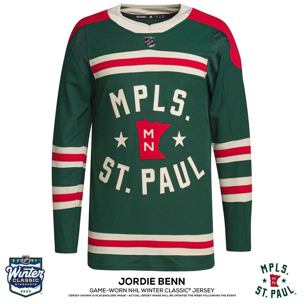 Jordie Benn Minnesota Wild 2022 NHL Winter Classic Game-Used Jersey - Worn During the First Period