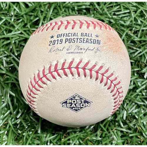 Game Used ALDS Baseball Avisail Garcia reaches on throwing error by