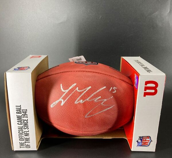 NFL - Chargers Ladd McConkey Signed Authentic Football