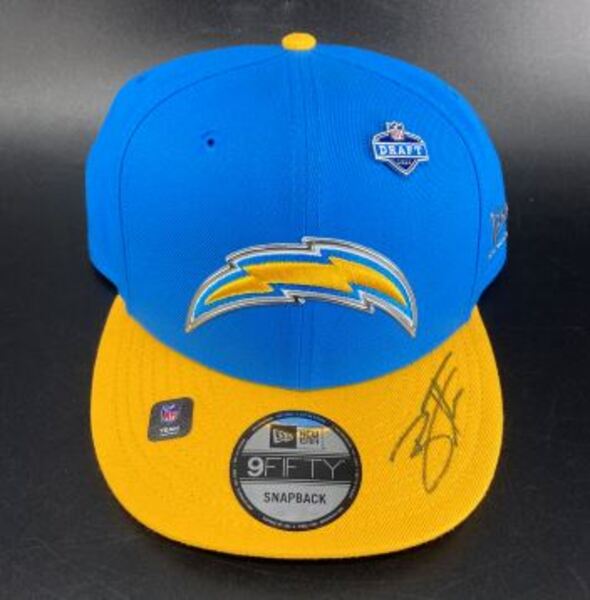 NFL - Chargers Brenen Thompson Signed Hat With 2026 Draft Pin