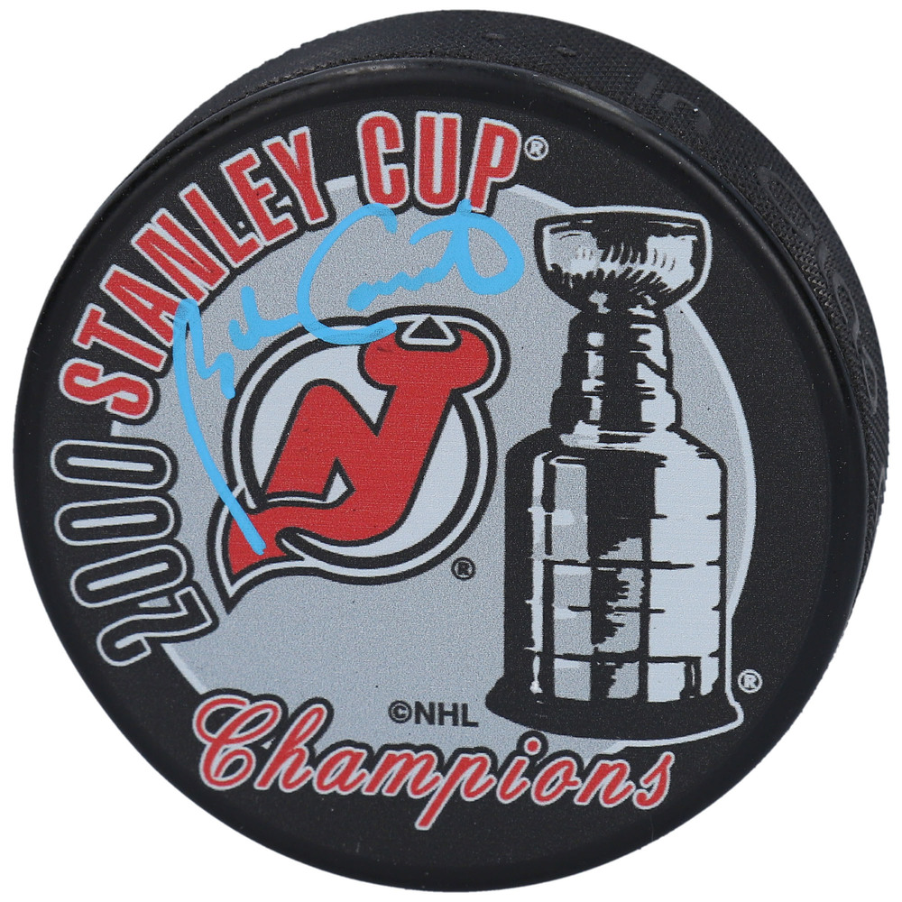 Bobby Carpenter New Jersey Devils Autographed 2000 Stanley Cup Champions Logo Hockey Puck