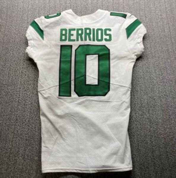 STS - Jets Braxton Berrios Game Worn Jersey (11/6/22) Size 38