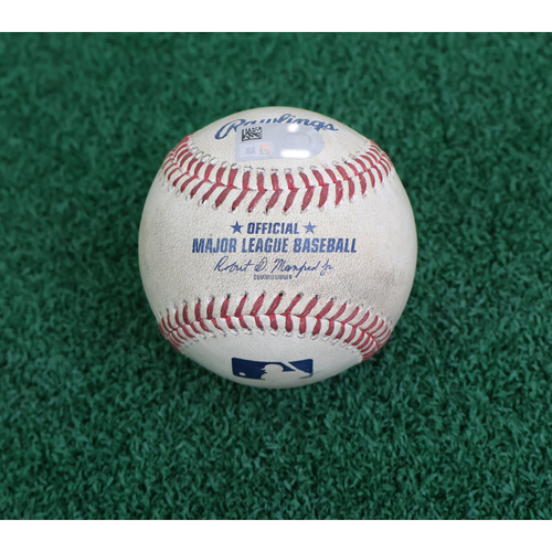 Photo of 2026 Game-Used Baseball. Pitcher: Andres Munoz, Batter: Christian Walker- Walk Off Home Run