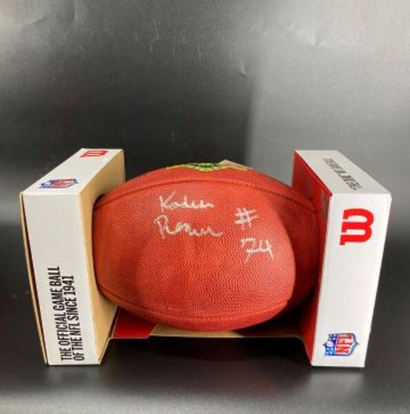 NFL - Dolphins Kadyn Proctor Signed Authentic Football with Draft Logo