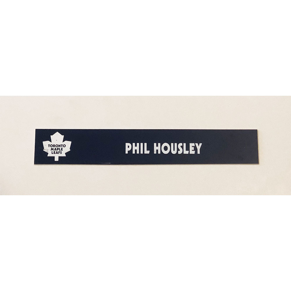 Phil Housley Toronto Maple Leafs Locker Room Used Nameplate