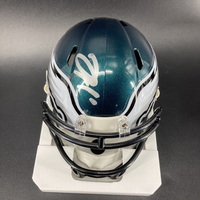 Red Cross - Eagles Jalen Hurts Signed Mini Helmet