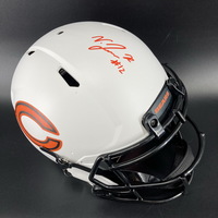 NFL - Bears Velus Jones signed lunar eclipse helmet