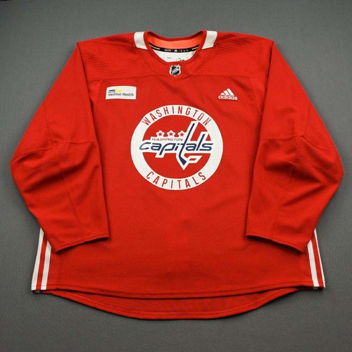Image of Semchuk, Brendan<br>Red Practice Jersey w/ MedStar Health Patch - CLEARANCE<br>Washington Capitals<br>#61