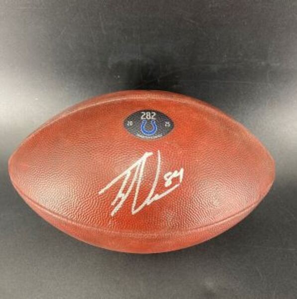 International Games - Colts Tyler Warren Signed Game Used Football (2025...
