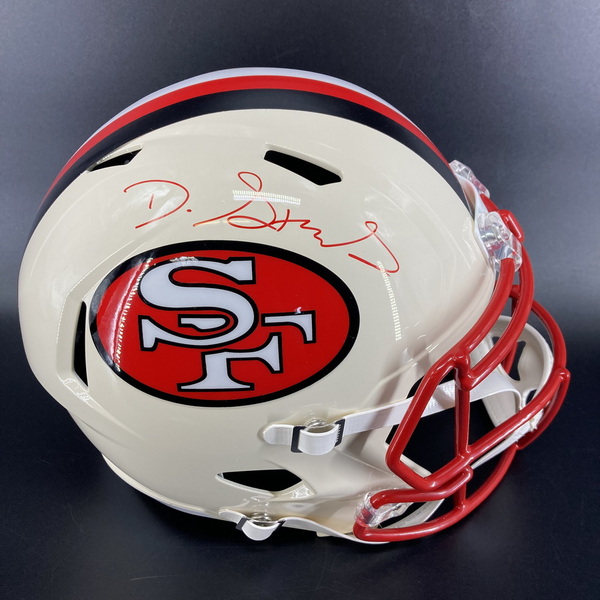 NFL - 49ers De'Zhaun Stribling Signed Retro Replica Speed Helmet