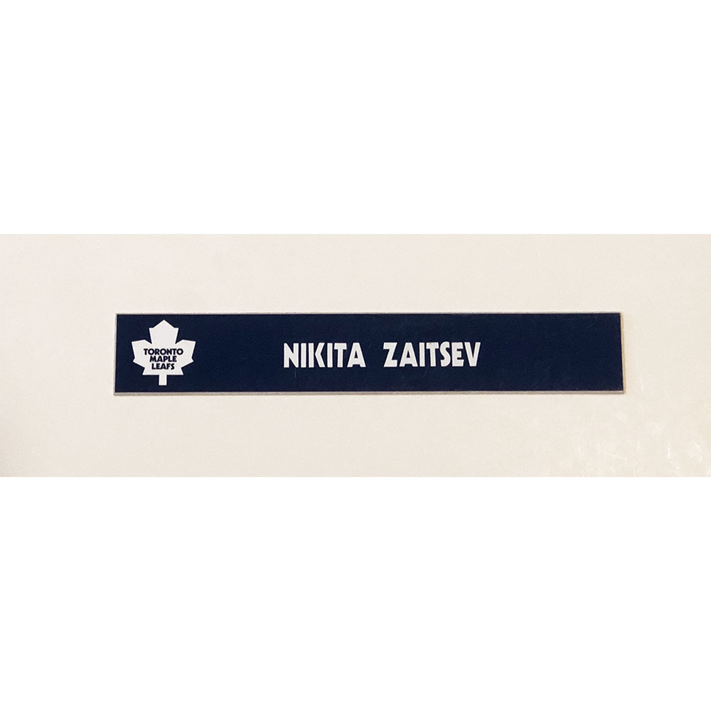 Nikita Zaitsev Toronto Maple Leafs Locker Room Used Nameplate