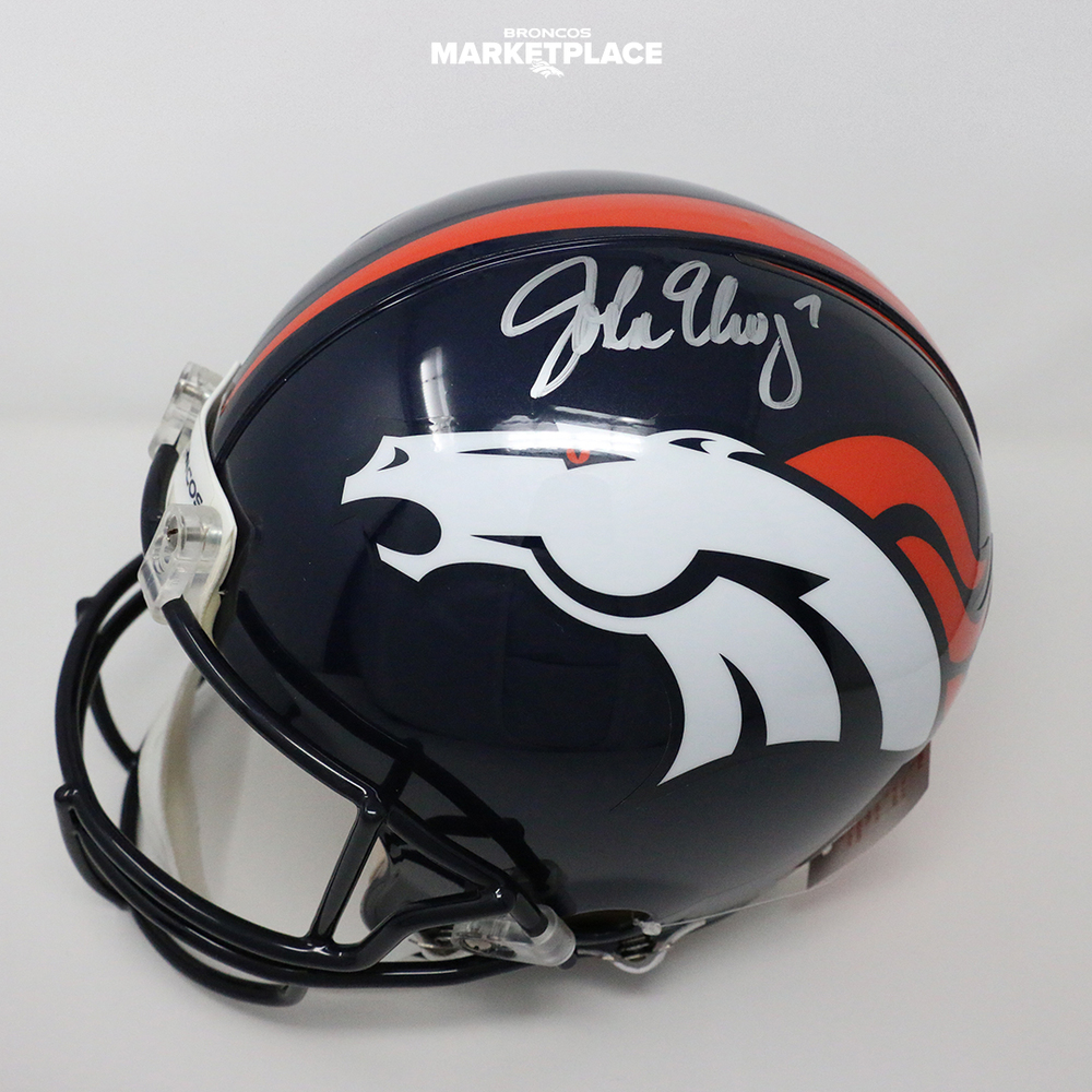 John Elway Autographed Authentic Helmet