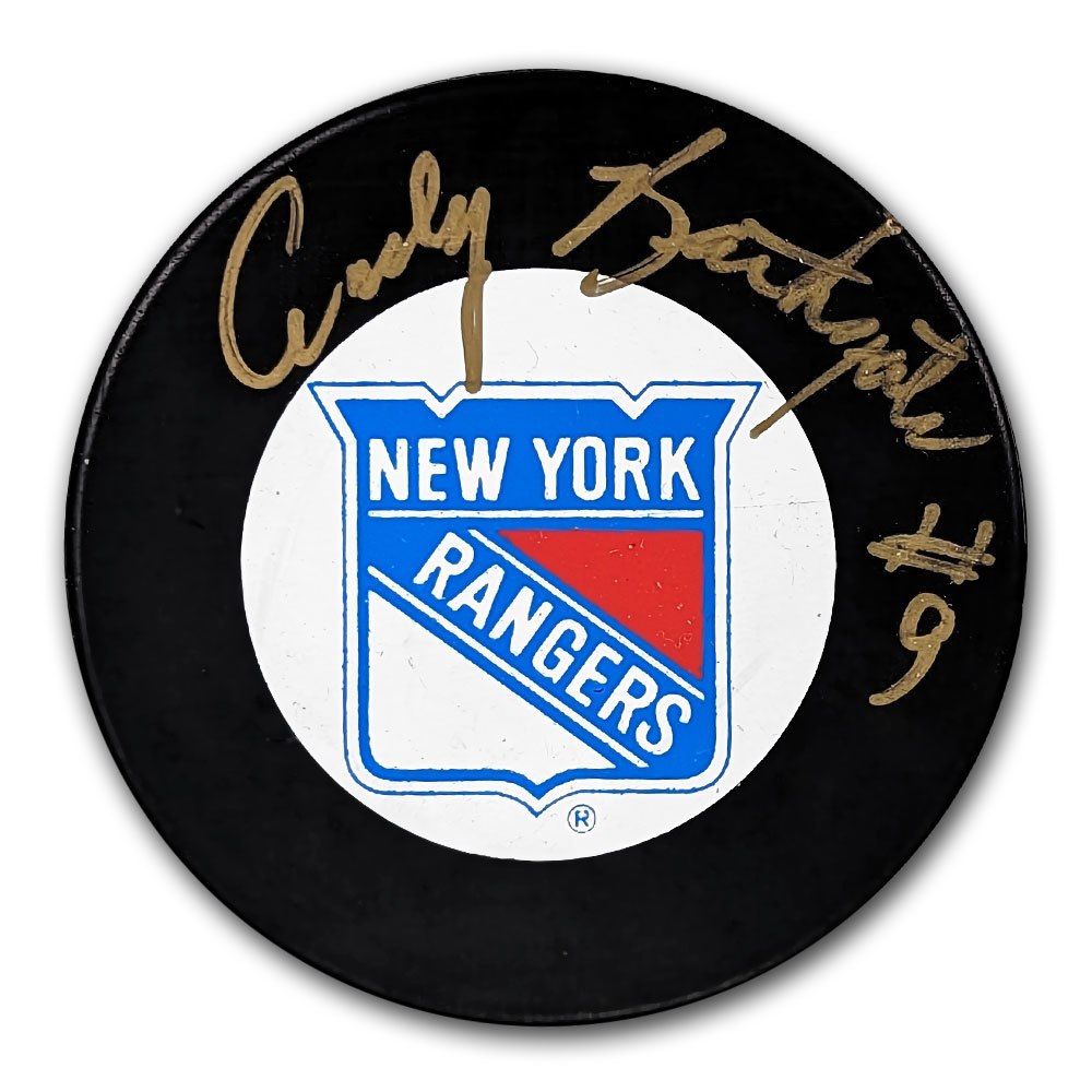Andy Bathgate New York Rangers Autographed Puck NHL Auctions