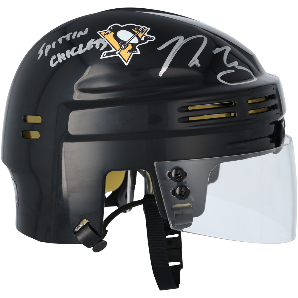 Ryan Whitney Pittsburgh Penguins Autographed Black Mini Helmet with 