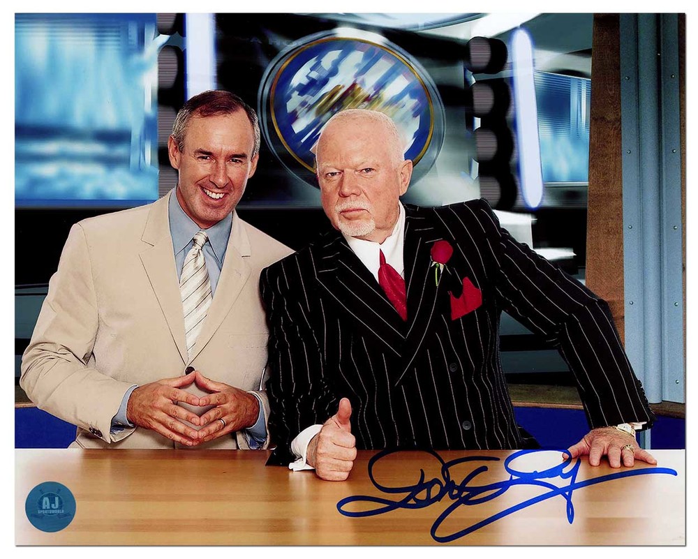 Don Cherry Hockey Night in Canada Autographed Booth with Ron McLean 8x10 Photo