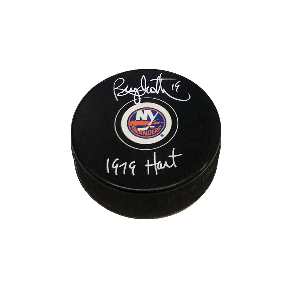 BRYAN TROTTIER Signed New York Islanders Puck - 1979 Hart
