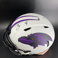 NFL - Ravens Zay Flowers Signed Authentic Lunar Eclipse Speed Helmet