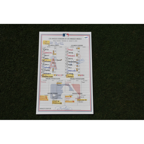 2015 MLB GAME USED LINE-UP CARDラインナップカード Baseball lineup cards are hard to find, but a growing niche