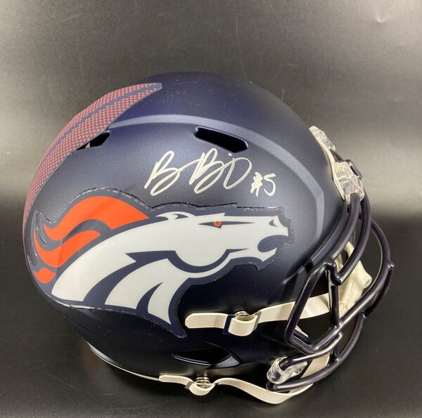 Broncos - Baron Browning Signed Replica Helmet