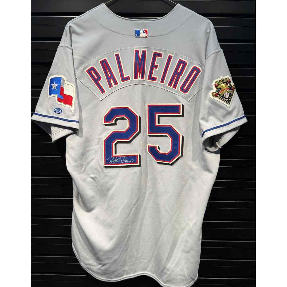 Rafael Palmeiro #25 Texas Rangers Autographed Team-Issued 2001