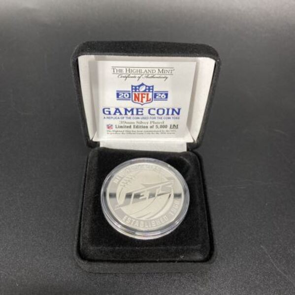 Jets Silver Plated Flip Coin 