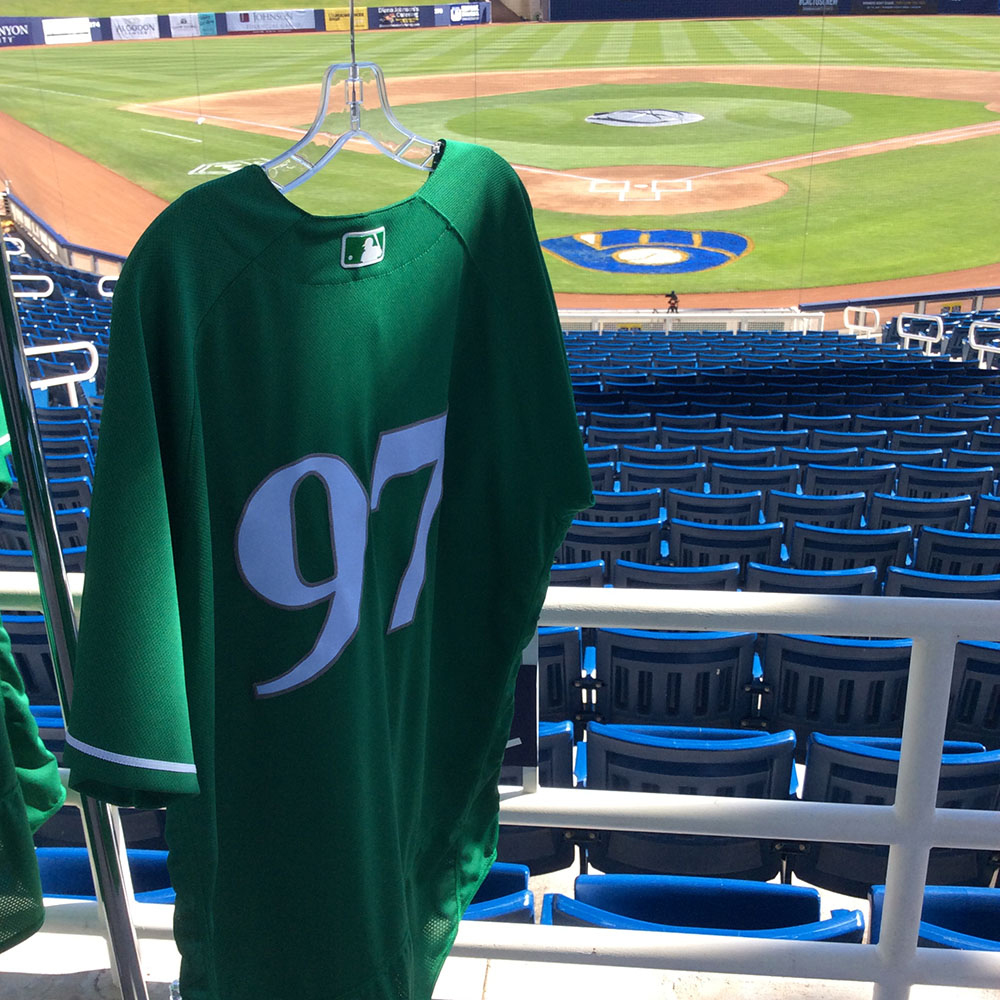 Jake Gatewood 2018 TeamIssued St. Patrick's Day Jersey MLB Auctions