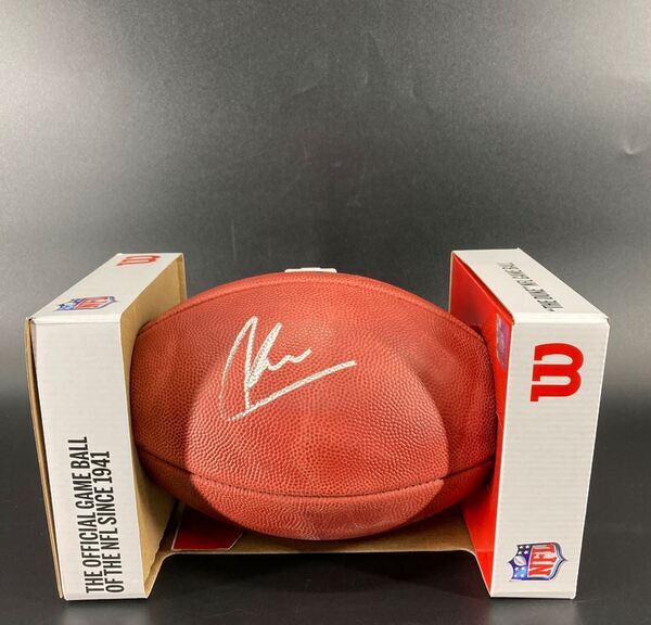 NFL -Patriots Keion White Signed Authentic Football