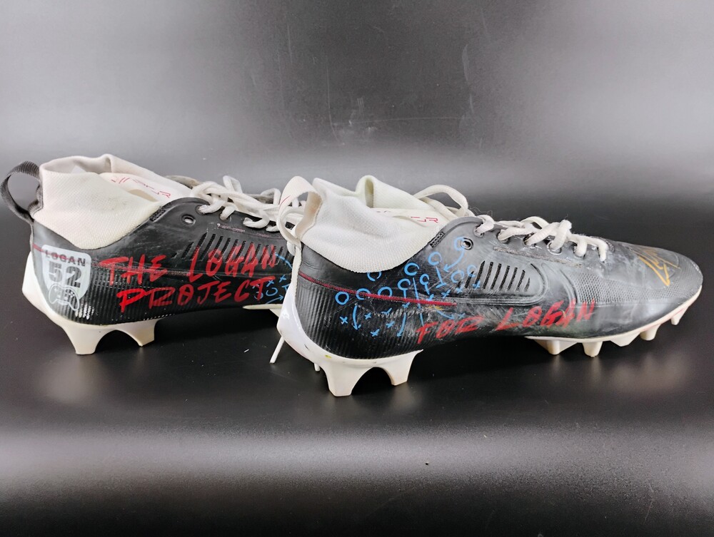 Autographed Christian McCaffrey cleats Christian McCaffrey Autographed Nike Super Speed D Football  main image 2