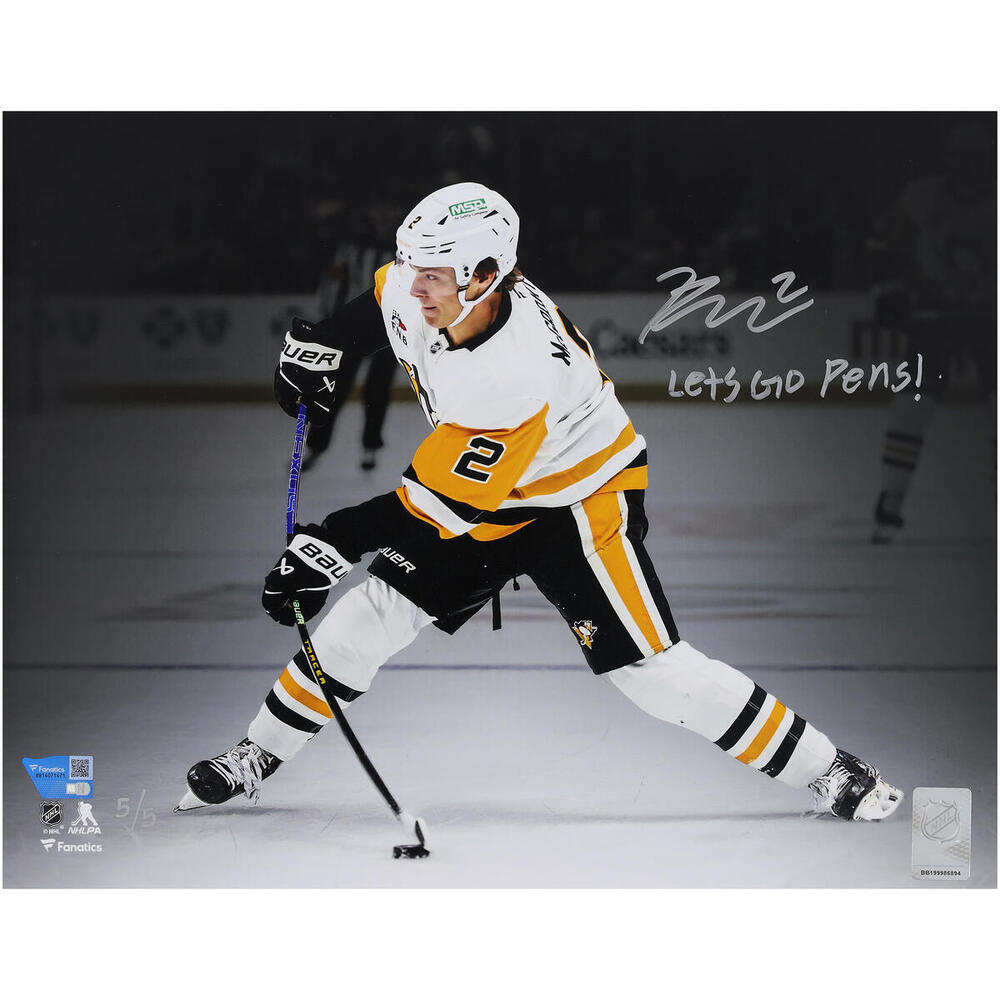 Rutger McGroarty Pittsburgh Penguins Autographed 11