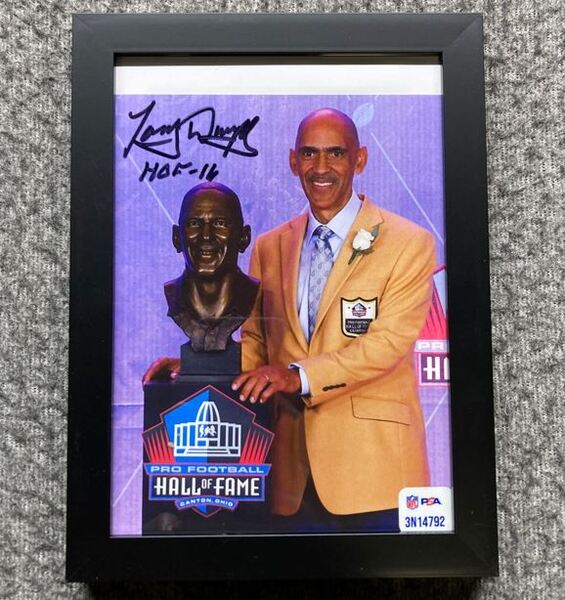 HOF - Colts Tony Dungy NFL Auction Exclusive Signed 5x6.5 Photo HOF - 16...
