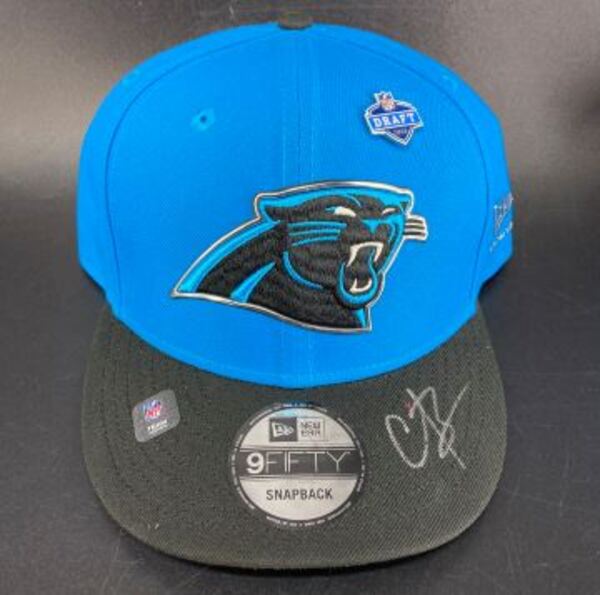 NFL - Panthers Chris Brazzell II Signed Hat With 2026 Draft Pin