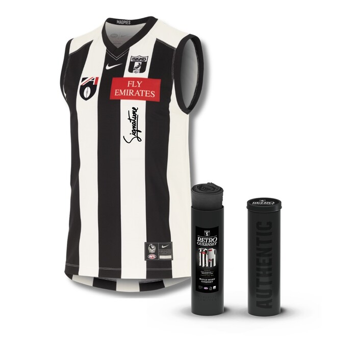 Photo of Scott Pendlebury #10 2025 Collingwood Retro Match-Worn Guernsey