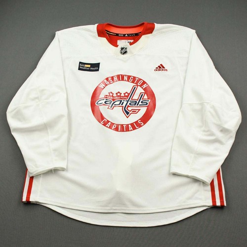 Image of Shumakov, Sergei<br>White Practice Jersey w/ MedStar Health Patch - CLEARANCE<br>Washington Capitals<br>#17